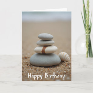 Carte d'anniversaire en pierre empilée