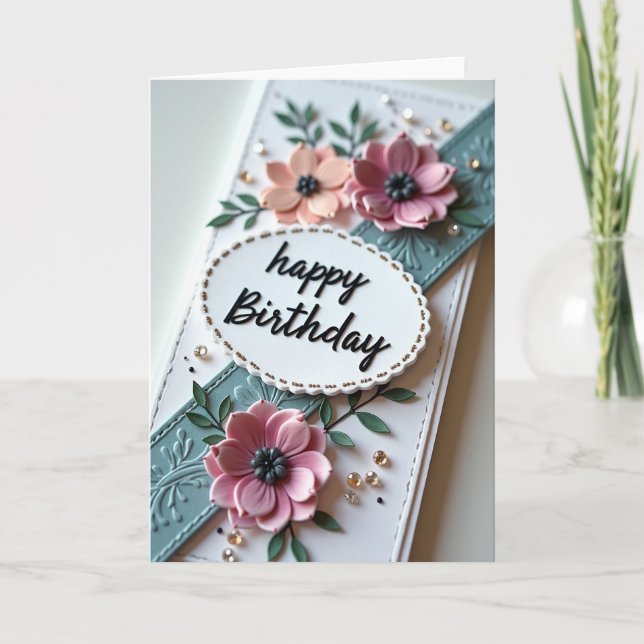 Carte d'anniversaire en relief (Devant)