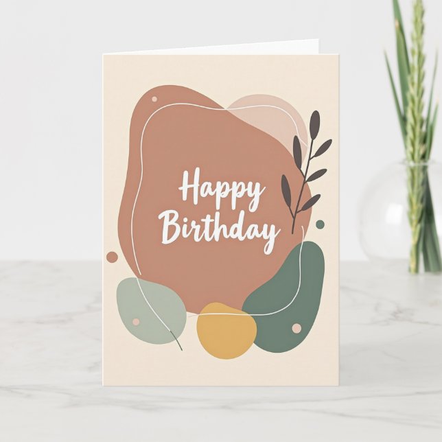 Carte d'anniversaire en terracotta bio (Devant)