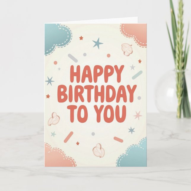 Carte d'anniversaire en terre cuite (Devant)