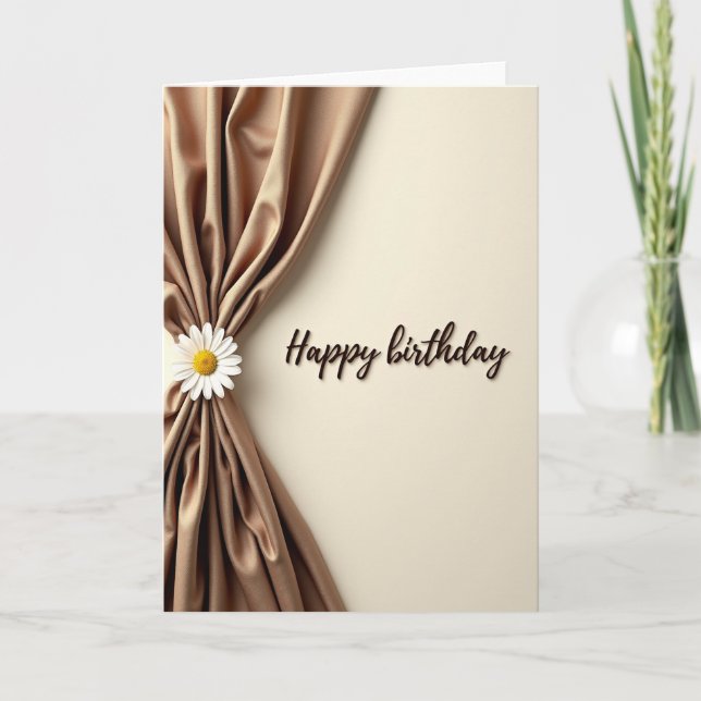 Carte d'anniversaire en tissu plié douce (Devant)