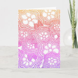 CARTE D'ANNIVERSAIRE EN TRICOT FLORAL II