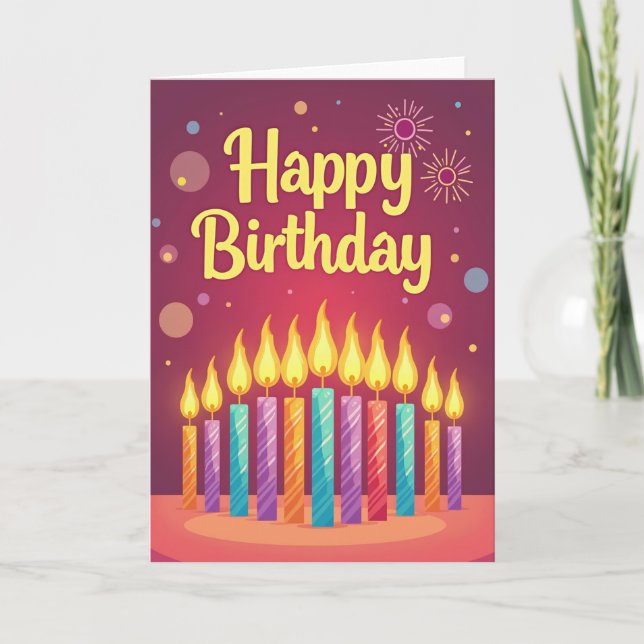 Carte d'anniversaire en typographie grasse (Devant)