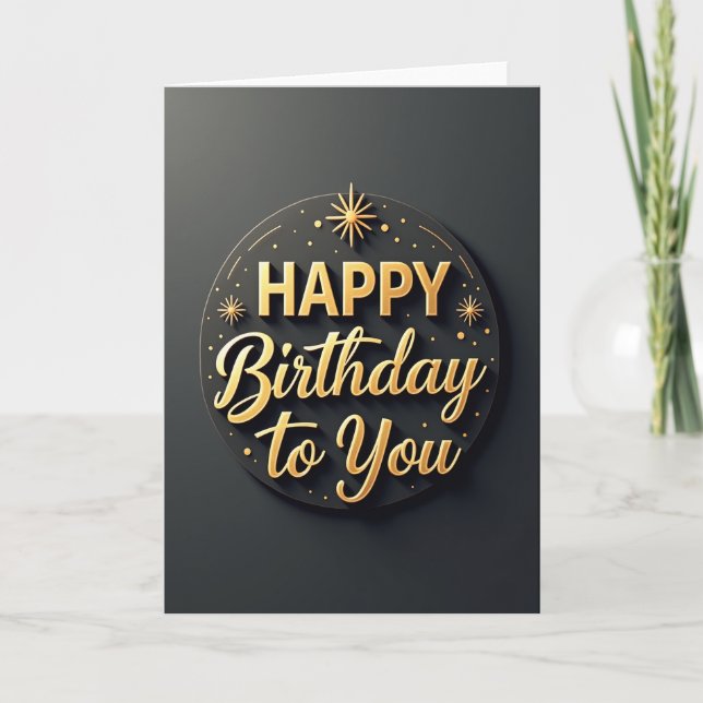 Carte d'anniversaire en velours gaufré (Devant)