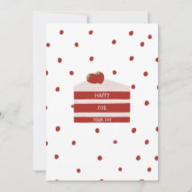 Carte d'anniversaire en velours rouge