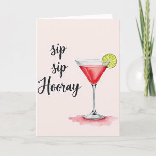 Carte d'anniversaire en verre à aquarelle