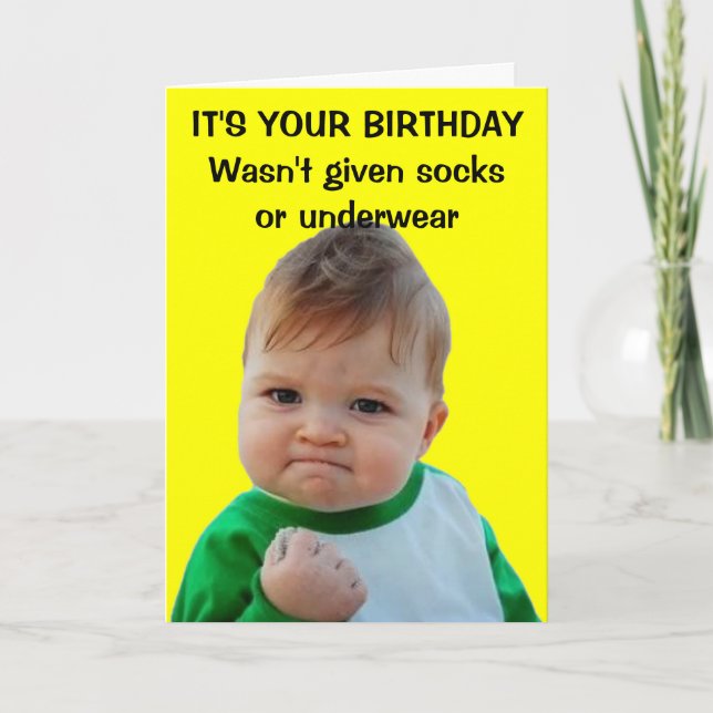 Carte d'anniversaire enfant de succès (Devant)