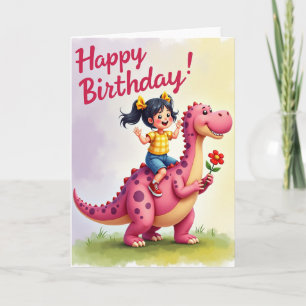 Carte d'anniversaire Enfant et Créature