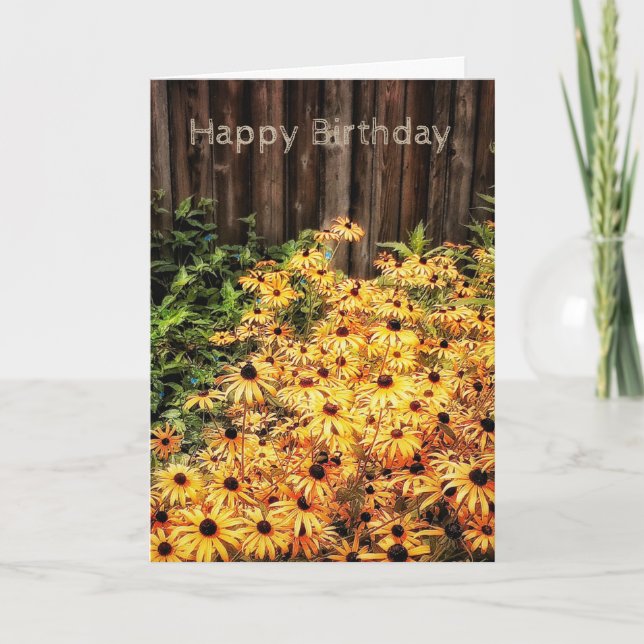 Carte d'anniversaire ensoleillée chaude de (Devant)
