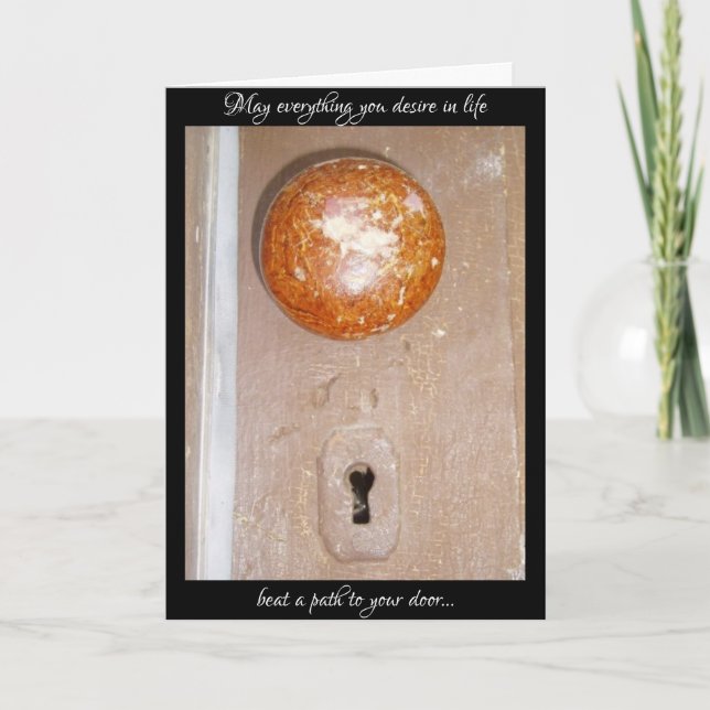 Carte d'anniversaire "Entrez si vous osez" (Devant)