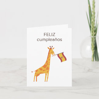 Carte d'anniversaire espagnole - feliz cumpleaños