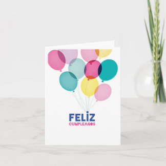Carte d'anniversaire espagnole - Feliz Cumpleaños