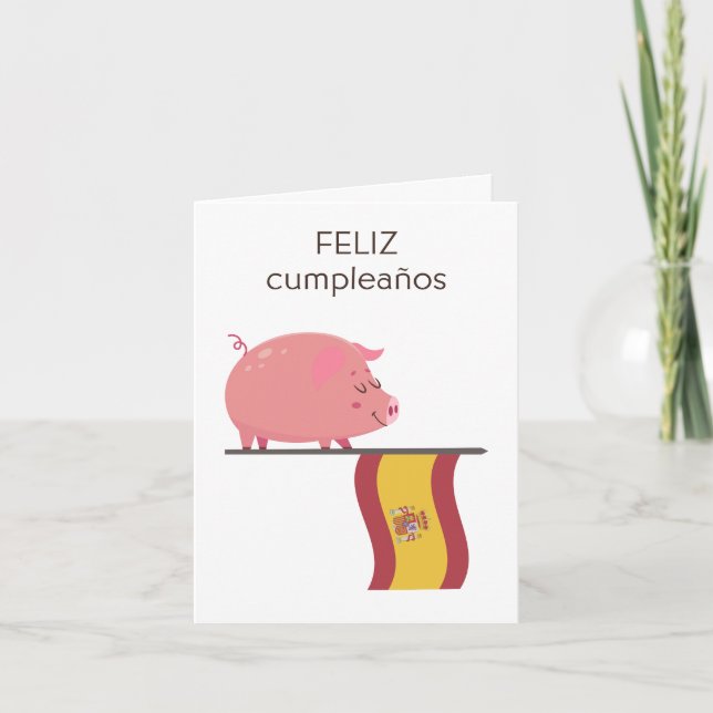 Carte d'anniversaire espagnole - feliz cumpleaños (Devant)