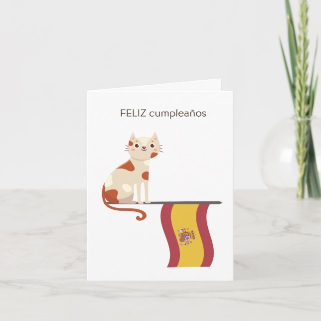 Carte d'anniversaire espagnole - feliz cumpleaños (Devant)