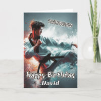 Carte d'anniversaire Esprit de coup de pied de Tae