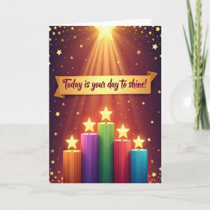 Carte d'anniversaire Étoile Brillante