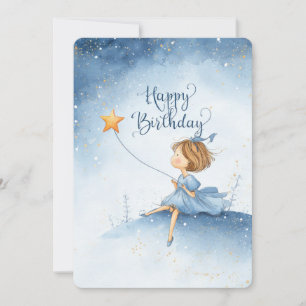 Carte d'anniversaire étoile fantaisiste