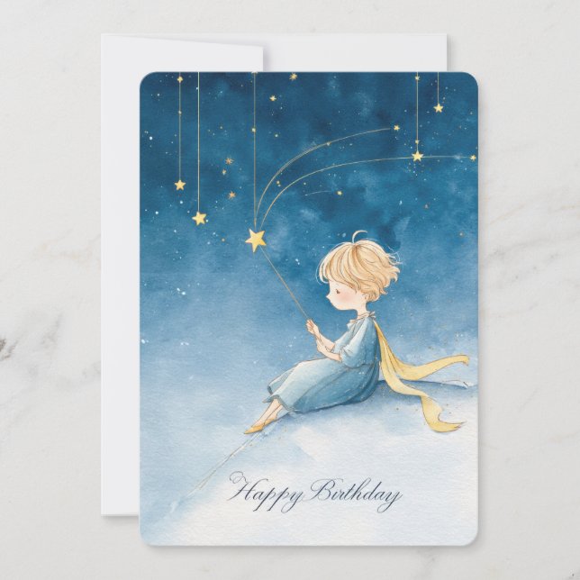 Carte d'anniversaire Étoile Magique (Devant)