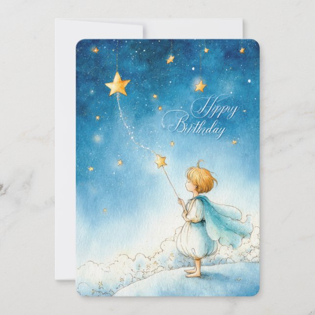 Carte d'anniversaire Étoile Magique (Devant)