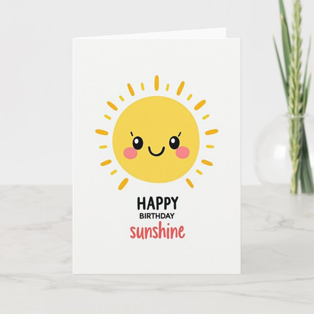 Carte d'anniversaire Étoile Souriante (Devant)
