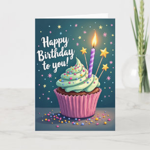 Carte d'anniversaire étoiles