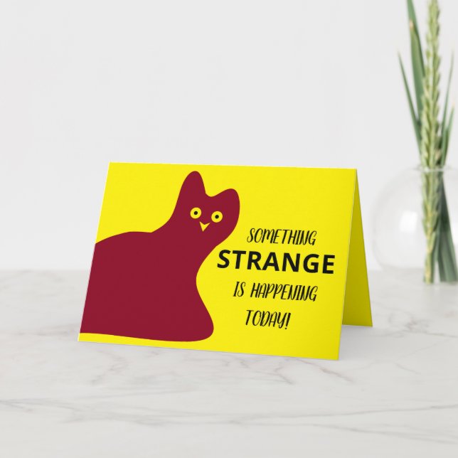 CARTE D'ANNIVERSAIRE "ÉTRANGE" (Devant)