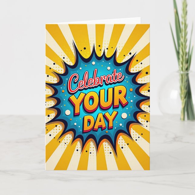 Carte d'anniversaire Explosion Douce (Devant)