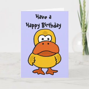 Carte d'anniversaire fâchée de canard de BA