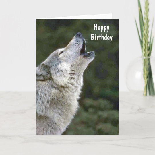 Carte D Anniversaire Faite Sur Commande De Loup Zazzle Fr