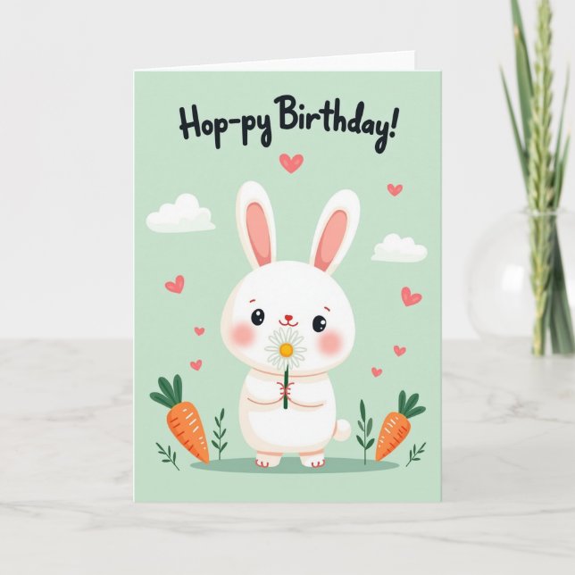 Carte d'anniversaire Fantaisiste Daisy (Devant)