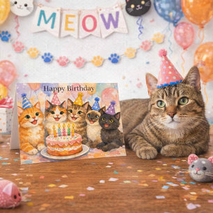 Carte d'anniversaire fantaisiste pour enfants avec