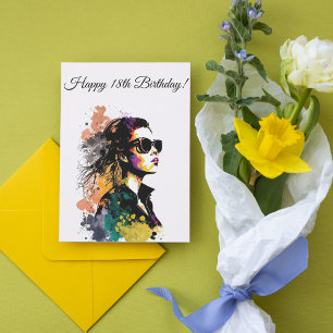 Carte d'anniversaire Fashionista - Personnalisable