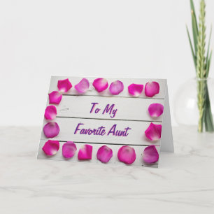 Carte d'anniversaire Favorite Tante Rose