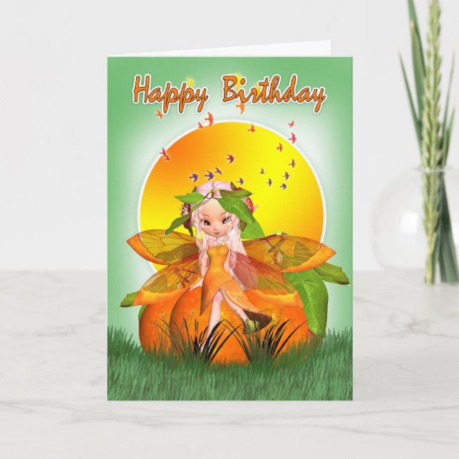 Carte d'anniversaire - fée d'agrume de Moonies (Devant)