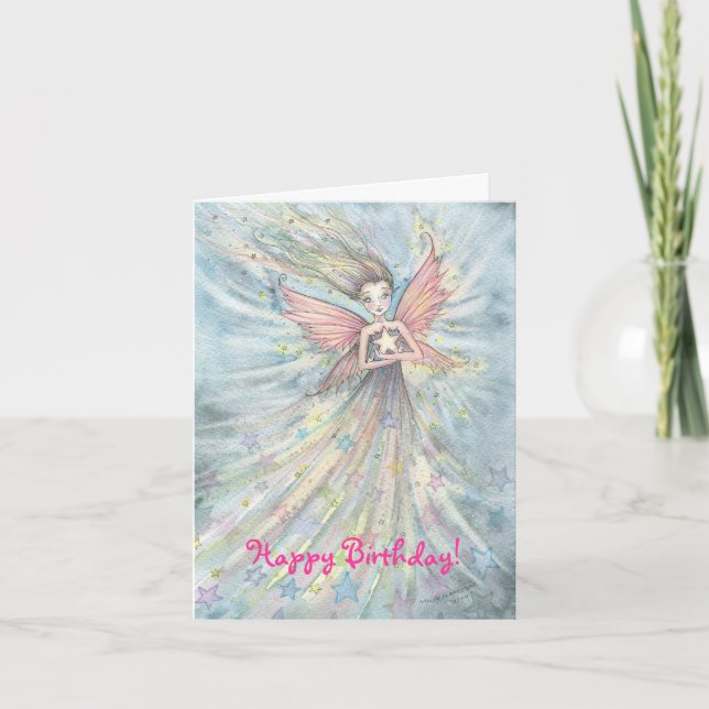 Carte d'anniversaire fée mignonne (Devant)