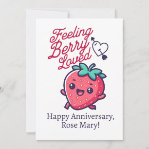 Carte d'anniversaire Feeling Berry Loved Strawberr