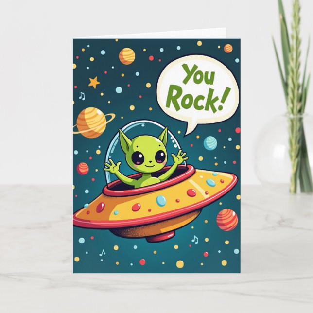 Carte d'anniversaire Félicitations Cosmiques (Devant)