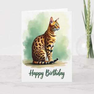 Carte d'anniversaire Félin Sauvage