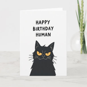 Carte d'anniversaire Féline Renfrognée