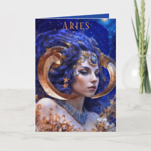 Carte d'anniversaire féminine Aries