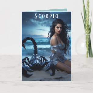 Carte d'anniversaire féminine Scorpio