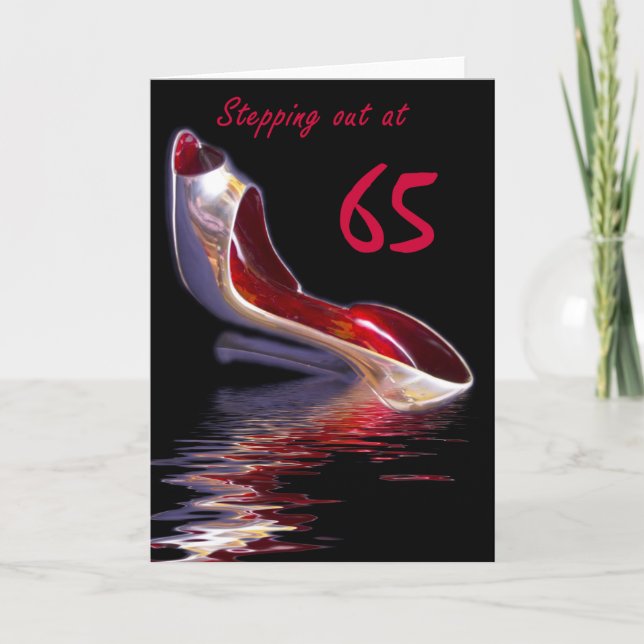 Carte d'anniversaire féminine Stilletto 65 (Devant)