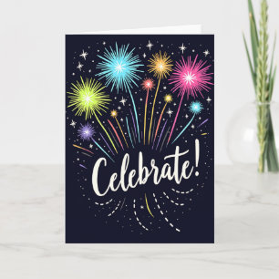 Carte d'anniversaire Festive Burst