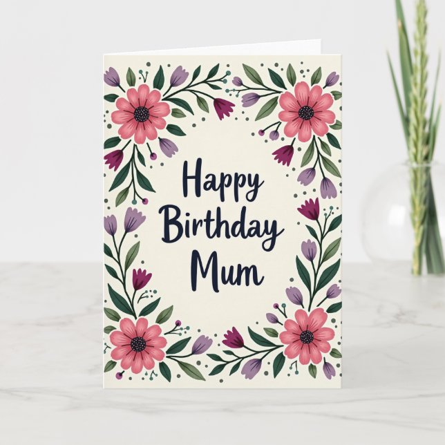 Carte d'anniversaire festive chaleureuse (Devant)