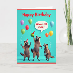 Carte d'anniversaire festive et poilue