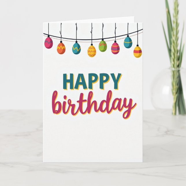 Carte d'anniversaire Festive Orb (Devant)