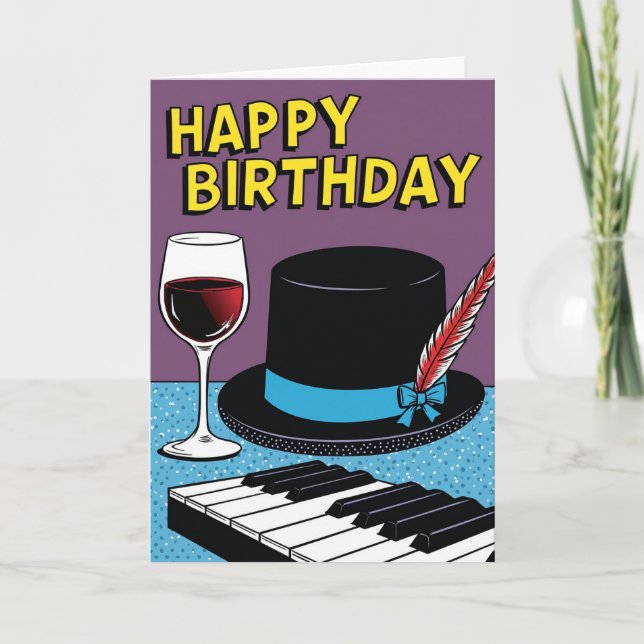 Carte d'anniversaire Festive Pop Art (Devant)