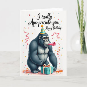 Carte d'anniversaire Fête de primate