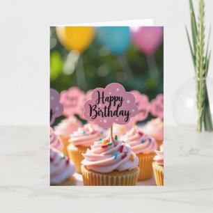 Carte d'anniversaire Fête Saupoudrée