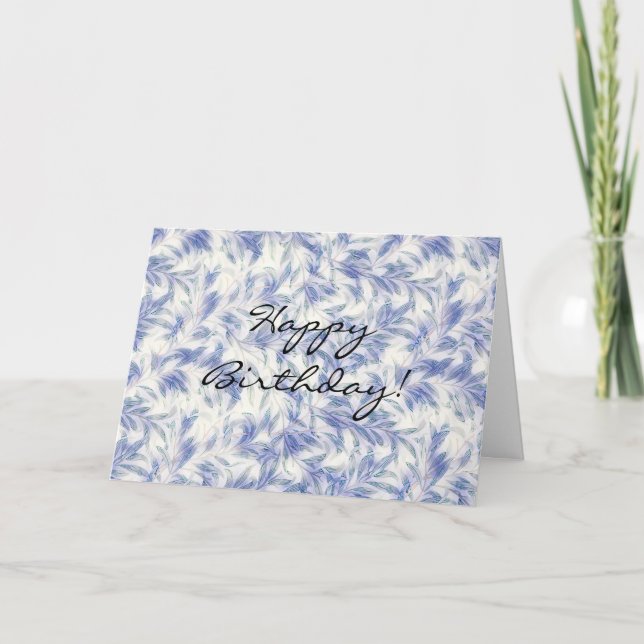Carte d'anniversaire Feuille de style vintage (Devant)